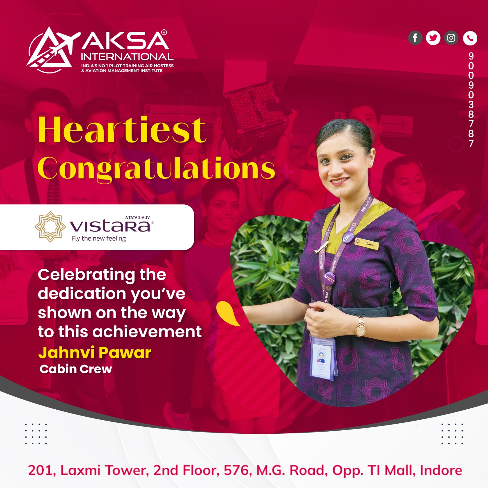 air hostess training institute in indore