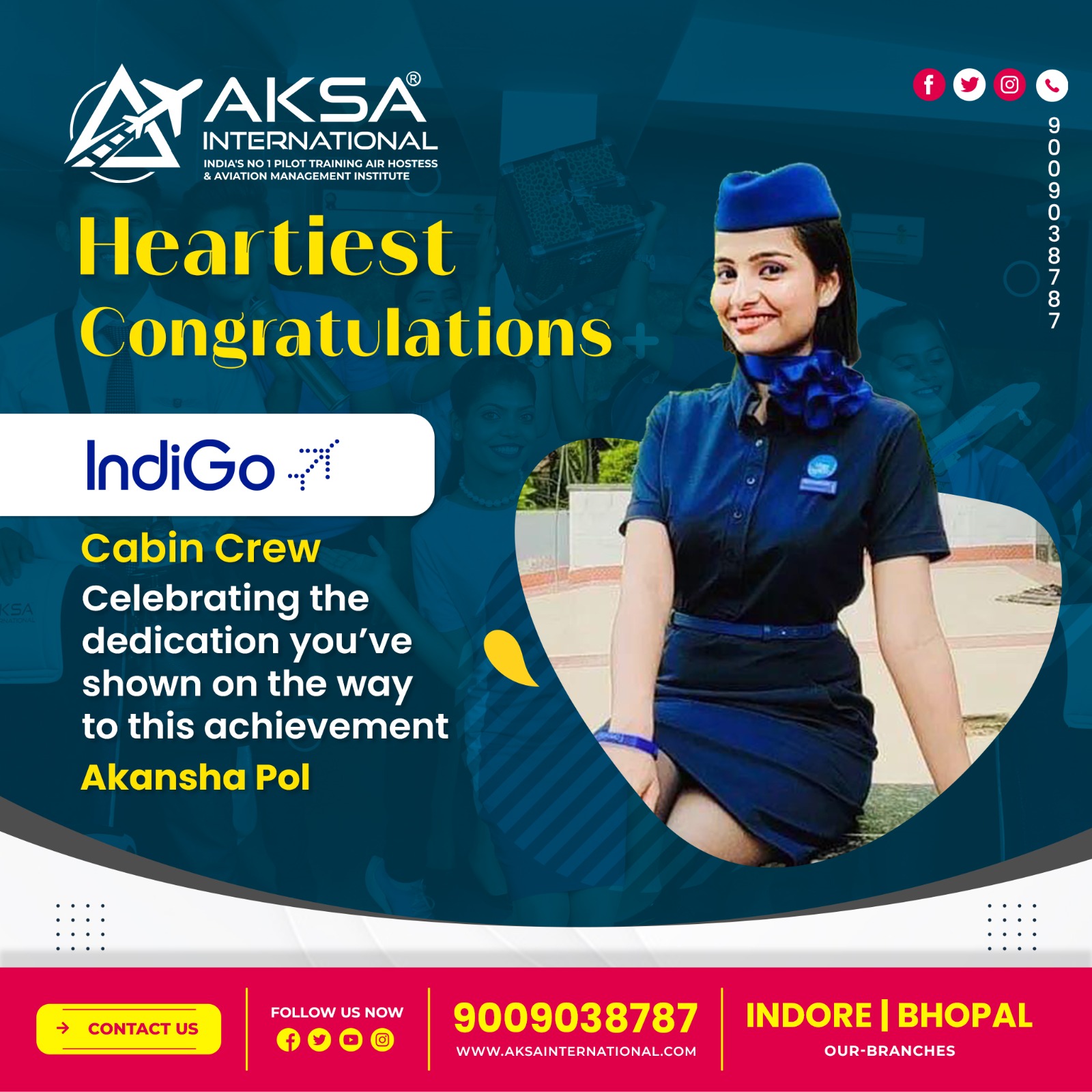 air hostess training in indore